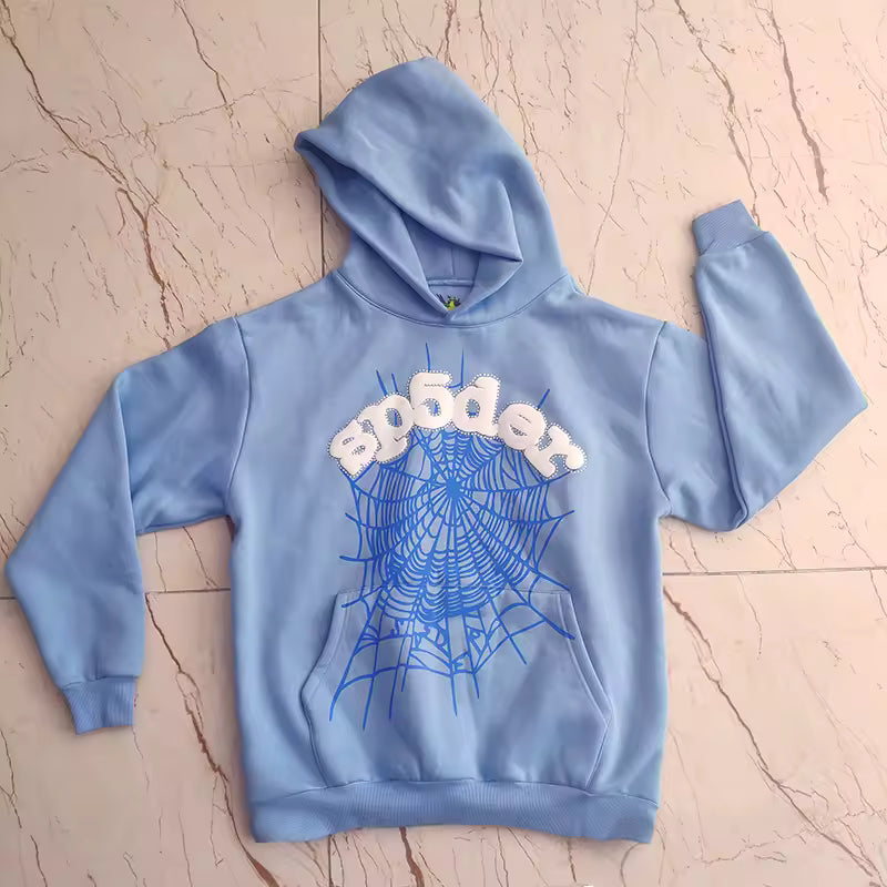 Spider Web Hoodie - Blue