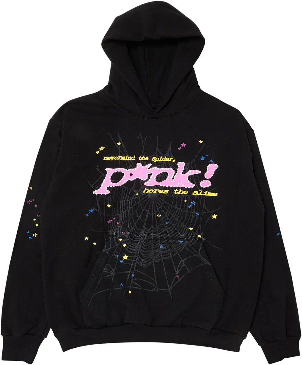 Sp5der P*NK Hoodie - black